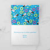 Pool Party Graduation Party Vielen Dank Karte (Innenseite)