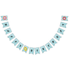 Pool Party Happy Birthday Wimpelkette