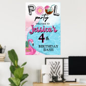 Pool Party hell und farbenfroh Poster (Heimbüro)