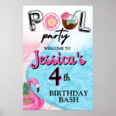 Pool Party hell und farbenfroh Poster (Vorne)