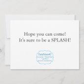 Pool Party Hot Pink Zickzack und Tan Raute Einladu Einladung (Rückseite)