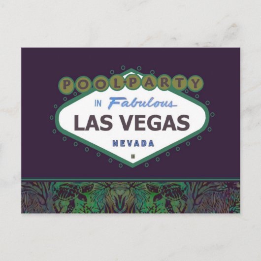 POOL PARTY in fabelhafter Las Vegas Postkarte (Vorderseite)