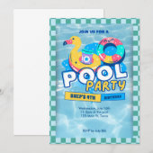 pool party invitation einladung (Vorne/Hinten)