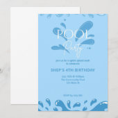 pool party invitation einladung (Vorne/Hinten)