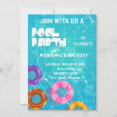 Pool Party jedes Alter Geburtstag Einladung (Vorderseite)