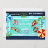 Pool Party jedes Lebensjahres Einladung (Vorderseite)