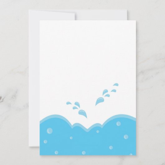 Pool-Party -Junge Einladung (Rückseite)