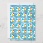 Pool Party Kindergeburtstag Einladung (Rückseite)