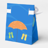 Pool-Party-Kindergeburtstag Niedliche benutzerdefi Geschenkschachtel (Rückseite)