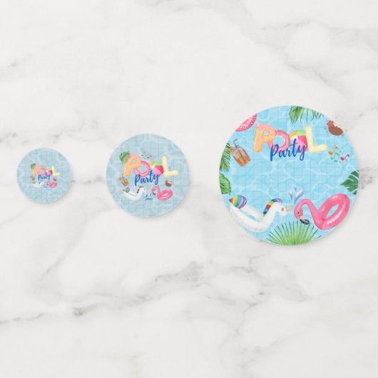 Pool-Party Konfetti (Vorderseiten)