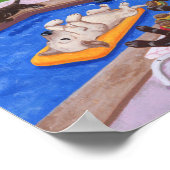 Pool Party Labradors 2 Artwork Poster (Ecke)