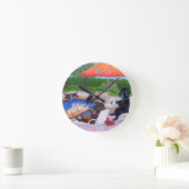 Pool Party Labradors 2 Bilder Runde Wanduhr (Zuhause)