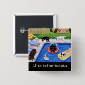 Pool-Party Labradors Button (Vorne & Hinten)