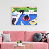 Pool Party Labradors (neu) Artwork Leinwanddruck (Insitu (Wohnzimmer))