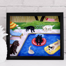 Pool Party Labradors (neu) Artwork