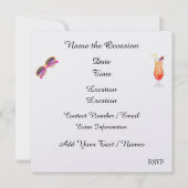 Pool Party - LÄCHELN! Einladung (Rückseite)