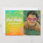 Pool Party - Landschaft Einladung (Vorderseite)