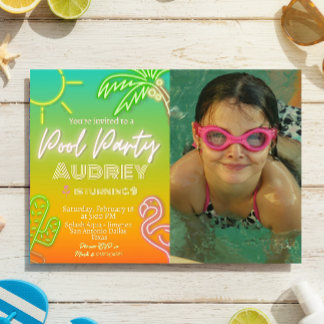 Pool Party - Landschaft Einladung