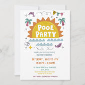 Pool-Party, Letzter Schultag Einladung (Vorderseite)