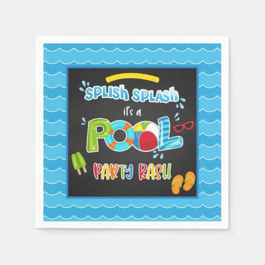 Pool Party Napkin - Boy BL Serviette (Vorderseite)