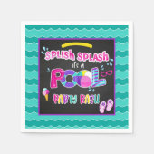 Pool Party Napkin - Girl BL Serviette (Vorderseite)