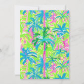 Pool Party Neon Birthday Einladung (Rückseite)