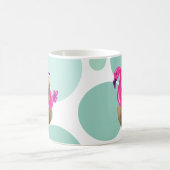 Pool Party Niedlich Capybara mit rosa Flamingo Flo Kaffeetasse (Mittel)