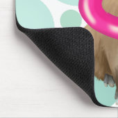Pool Party Niedlich Capybara mit rosa Flamingo Flo Mousepad (Ecke)