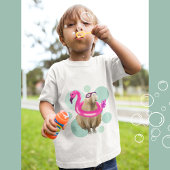 Pool Party Niedlich Capybara Rosa Flamingo Float T-Shirt