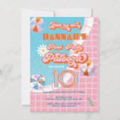 Pool Party Palooza Hippie Geburtstag Einladung (Vorderseite)