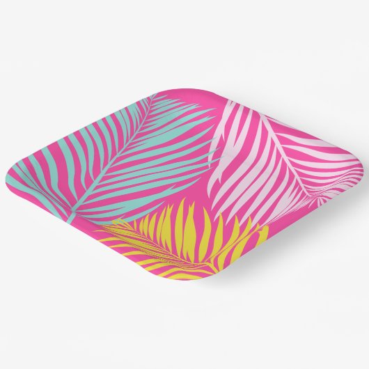 Pool Party Paper-Teller | Dekor des Pool-Party Pappteller (Gewinkelt)