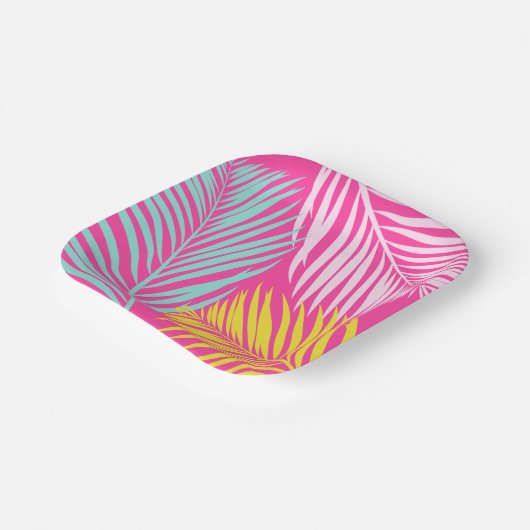 Pool Party Paper-Teller | Dekor des Pool-Party Pappteller (Gewinkelt)