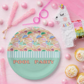 POOL-PARTY-Papierplatte Pappteller (Party)