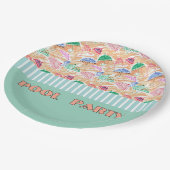 POOL-PARTY-Papierplatte Pappteller (Schrägansicht)