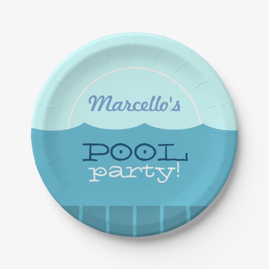 Pool-Party Pappteller (Vorderseite)
