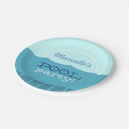 Pool-Party Pappteller (Schrägansicht)