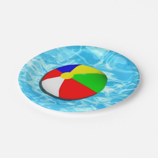 Pool-Party Pappteller (Schrägansicht)