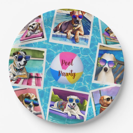 Pool-Party Pappteller (Vorderseite)