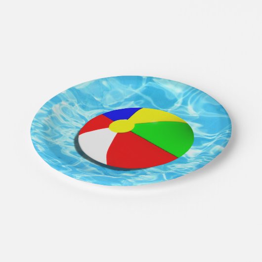 Pool-Party Pappteller (Schrägansicht)