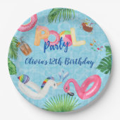 Pool-Party Pappteller (Vorderseite)