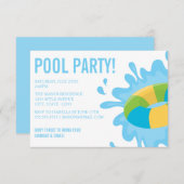 POOL-PARTY| Party Einladung (Vorne/Hinten)