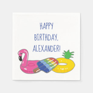 Pool-Party-personalisierte Pool-Flöße Serviette