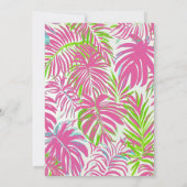 Pool Party Pink Beach Einladung (Rückseite)