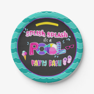 Pool Party Plate - Girl BL Pappteller