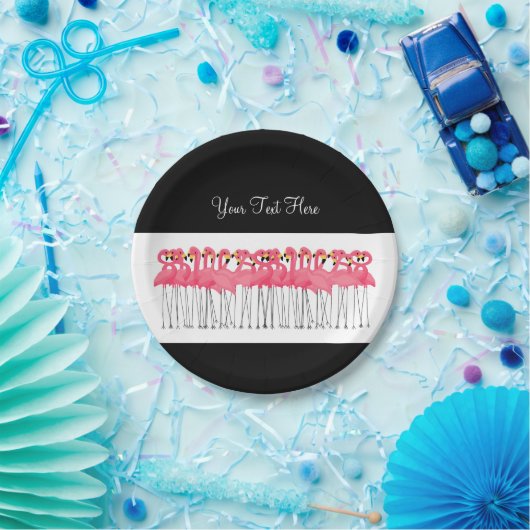 Pool-Party-Rosa-Flamingo-Entwurf Pappteller (Party)