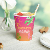 Pool Party Rosa Neonopapon Cups Pappbecher