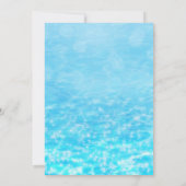 POOL PARTY Roter Geburtstag Typografie Swim Einlad Einladung (Rückseite)