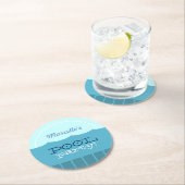 Pool-Party Runder Pappuntersetzer (Vor Ort)