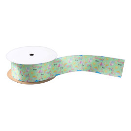 Pool Party Satin Ribbon in Green Satinband