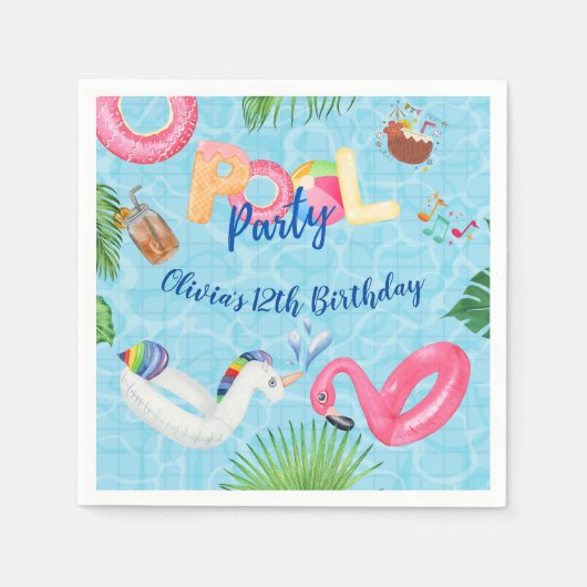 Pool-Party Serviette (Vorderseite)